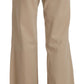 Just Cavalli Beige Mid Waist Flared Luxury Trousers/IT44|L/Beige