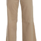 Just Cavalli Beige Mid Waist Flared Luxury Trousers/IT44|L/Beige