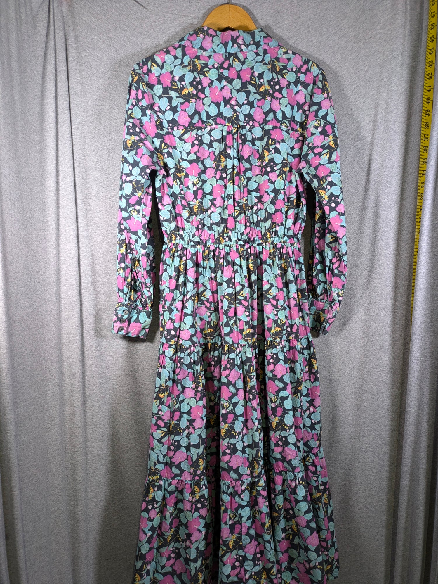 Roller Rabbit Manusa Sonora Poplin Maxi Dress - Floral - Black Multi - M/