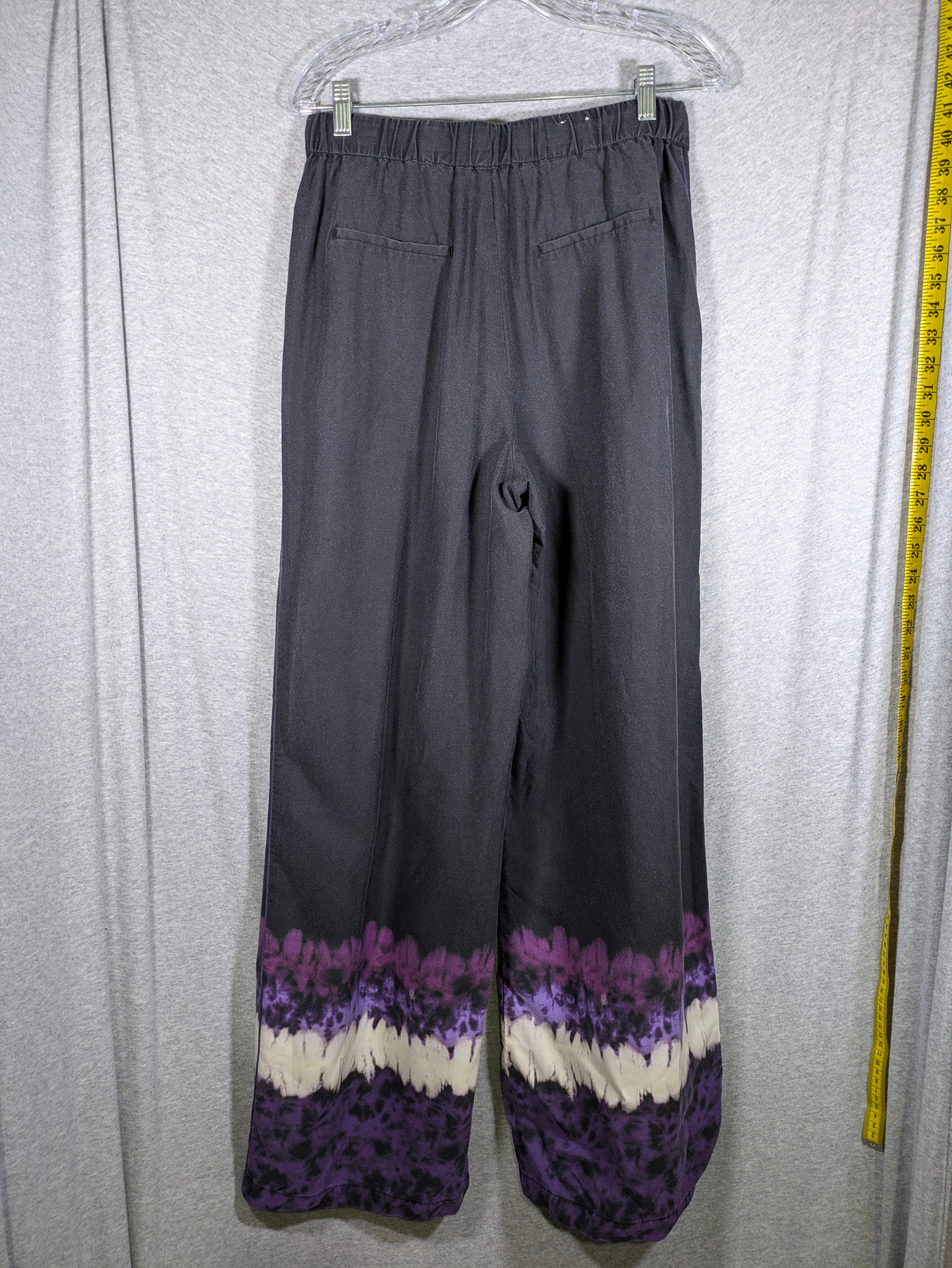 Scotch &amp; Soda The Eleni High-Rise Wide Leg Pants - Tie Dye - Black Multi/Dip Dye Stripe - M/