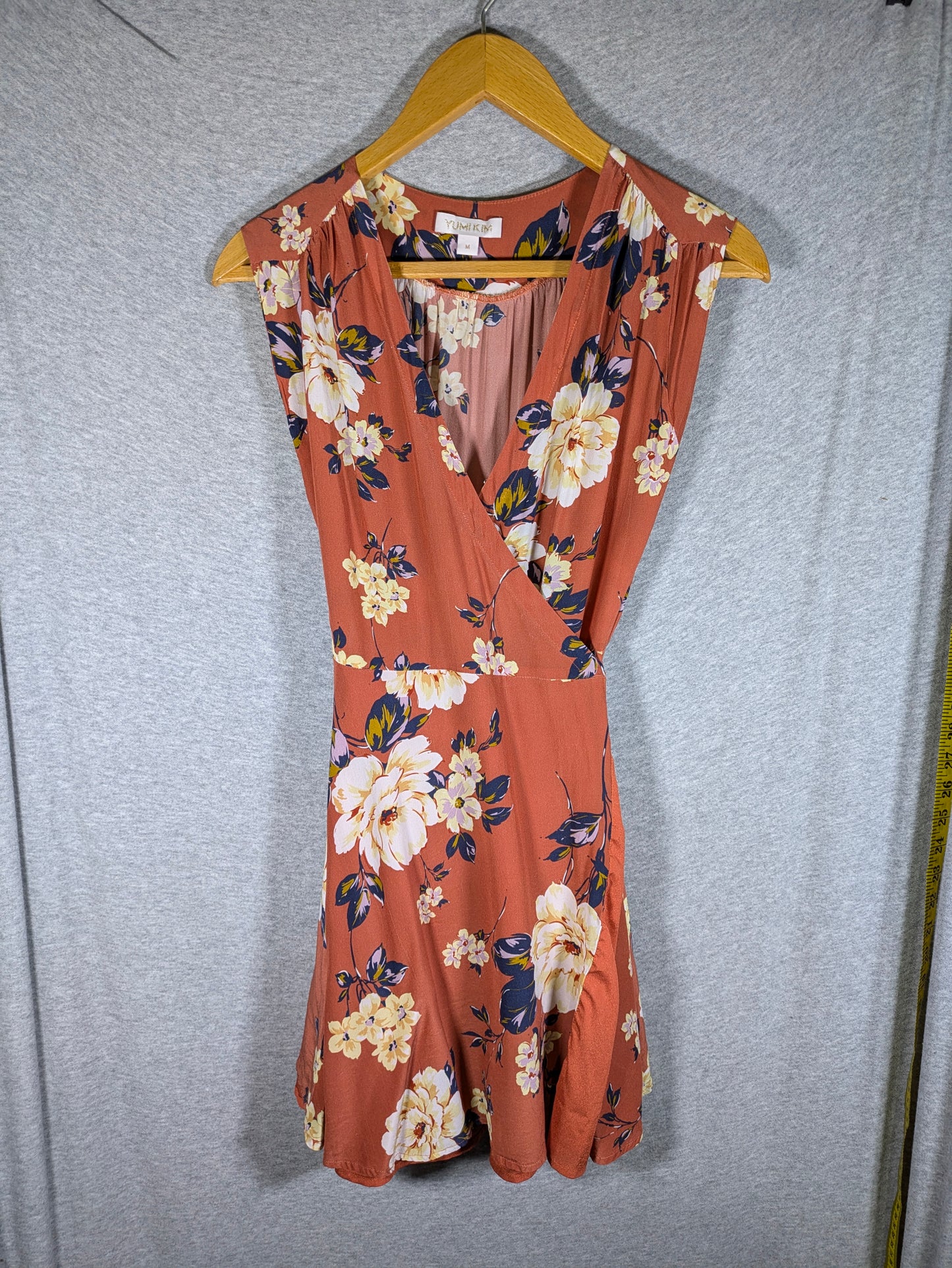 Yumi Kim Soho Mixer Mini Wrap Dress - Floral - Red Multi/Honey Rose Rust - M/