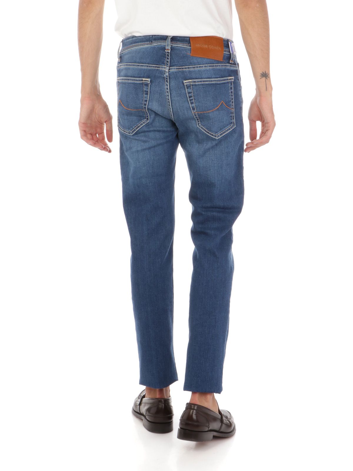 Jacob Cohen Blue Cotton Slim Men Jeans/W36/Blue