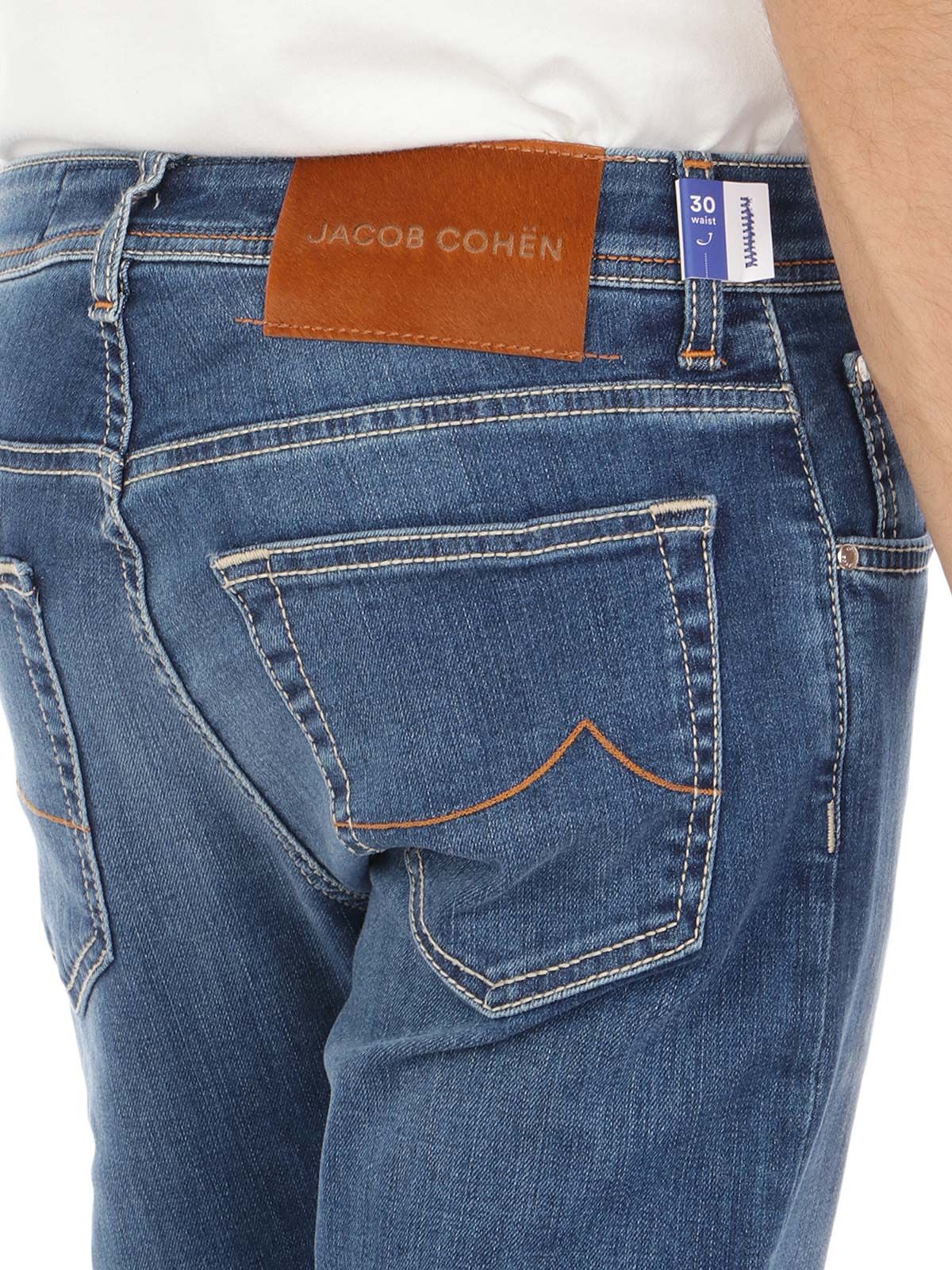 Jacob Cohen Blue Cotton Slim Men Jeans/W36/Blue