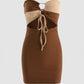 Cider Brown Strapless Knit Mini / M