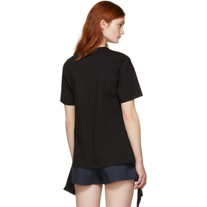 Cedric Charlier Elongated Hem Tee - Black