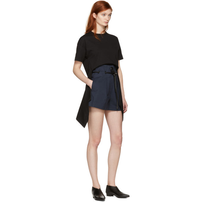 Cedric Charlier Elongated Hem Tee - Black