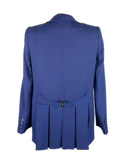 Elisabetta Franchi Elegant Blue Front-Open Jacket/IT40|S/Blue