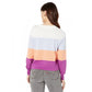 Lilla P Easy Striped Crewneck Sweater - Stripes - Multi/Orchid Multi - L