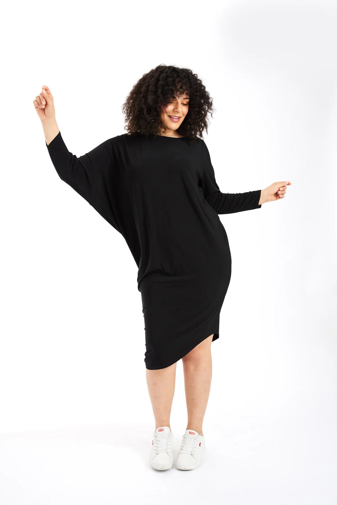 Gravitas Miki Asymmetrical Draped Jersey Dress - Navy