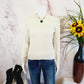 Rag & Bone Long Sleeve Rib-Knit Cropped Cashmere Sweater - /White - S