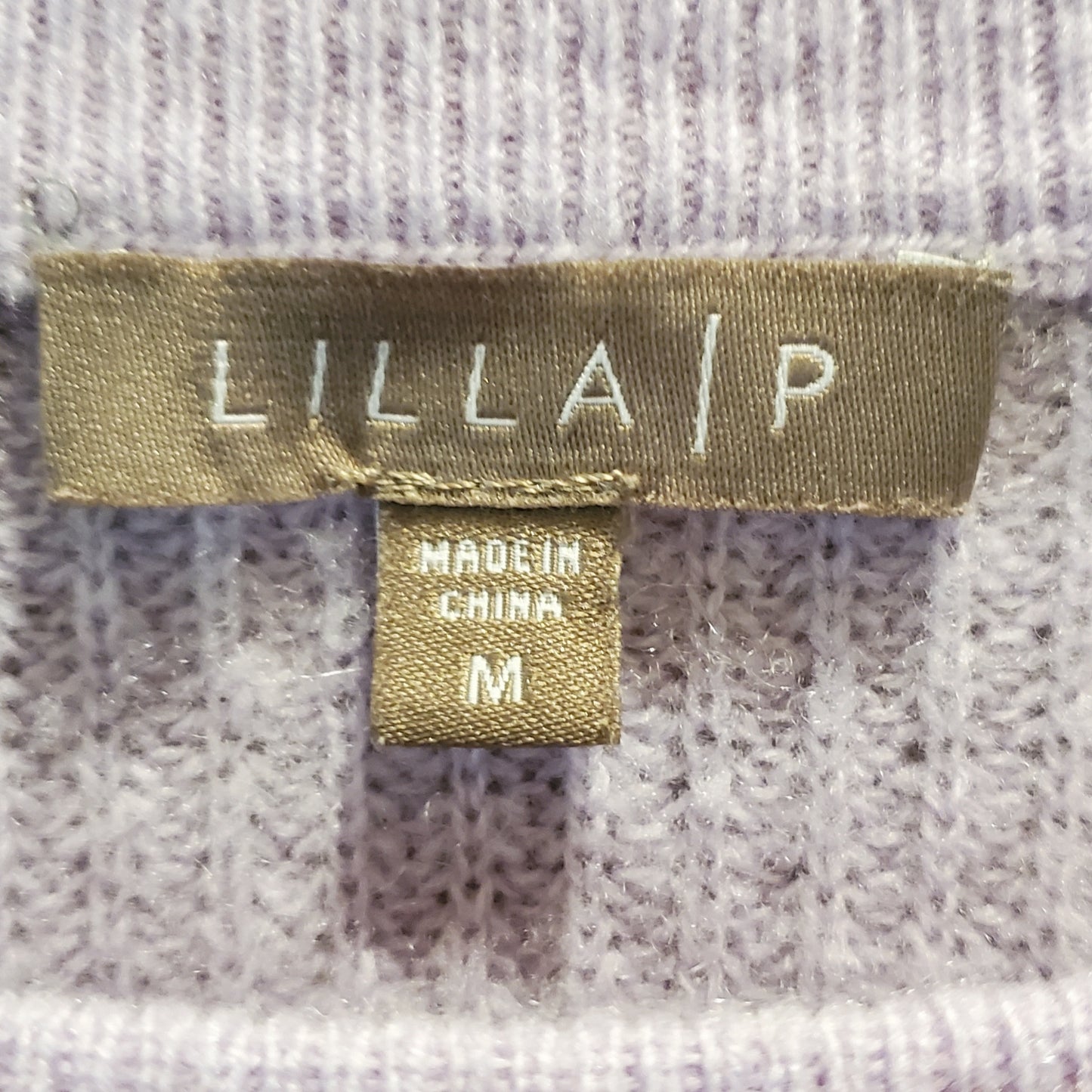 Lilla P Ribbed Crewneck Cashmere Sweater - /Purple - M