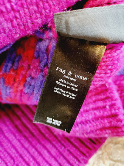 Rag &amp; Bone Willow Wool Fair Isle Turtleneck Size L