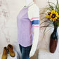 Boden long sleeve tee with stripe arm