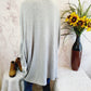 Cupcakes and Cashmere Open Front Draped Knit Cardigan Heathered Gray Oversized
