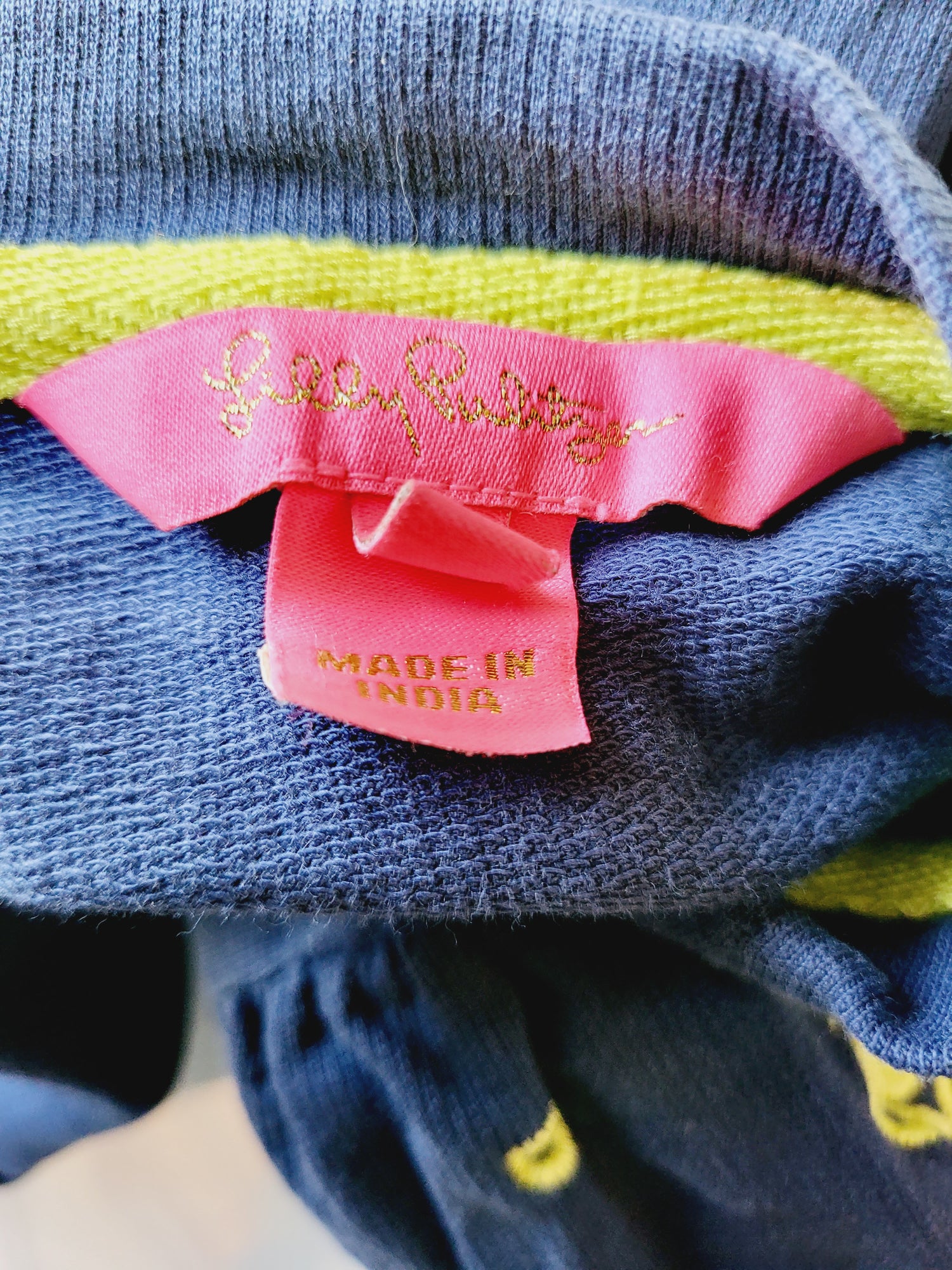 Lilly Pulitzer Puff Sleeve Embroidered Corden Sweatshirt - Floral - Navy Multi/Low Tide Navy - M