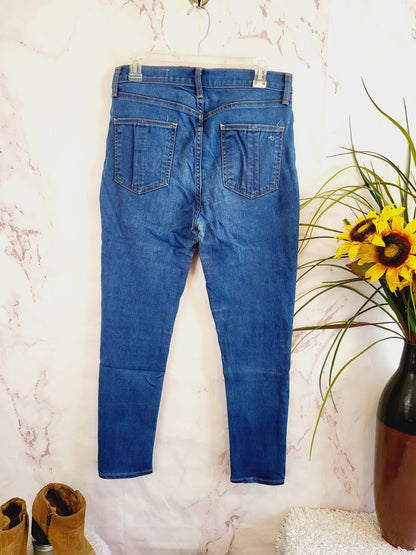 Rag &amp; Bone High-Rise Skinny Ankle Jeans - /Blue - 30