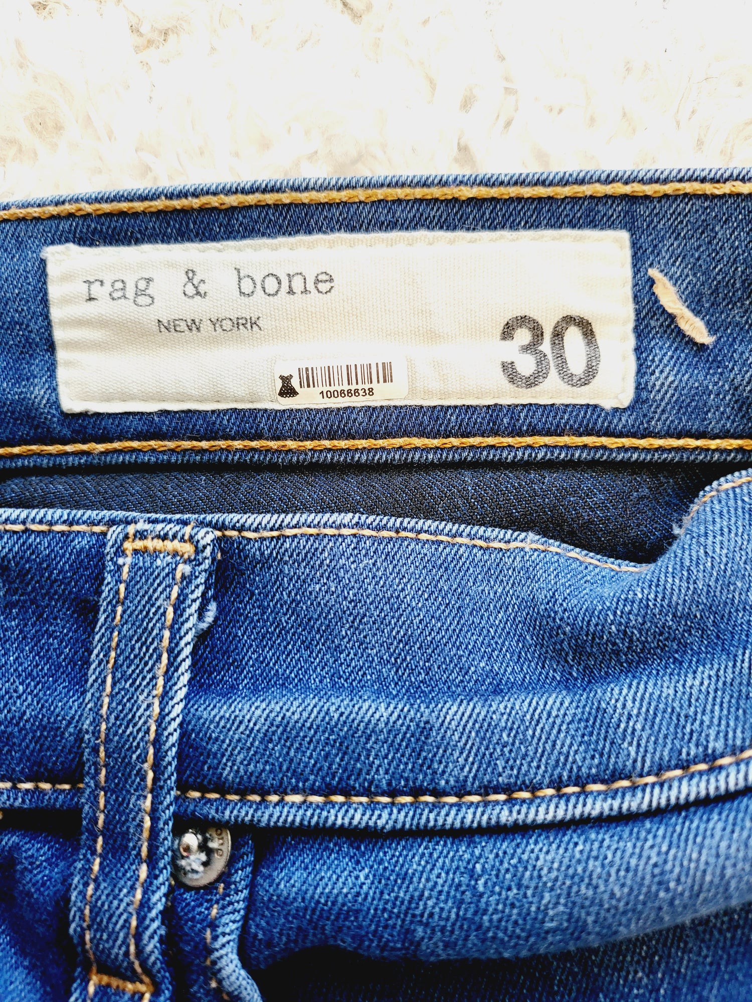 Rag &amp; Bone High-Rise Skinny Ankle Jeans - /Blue - 30