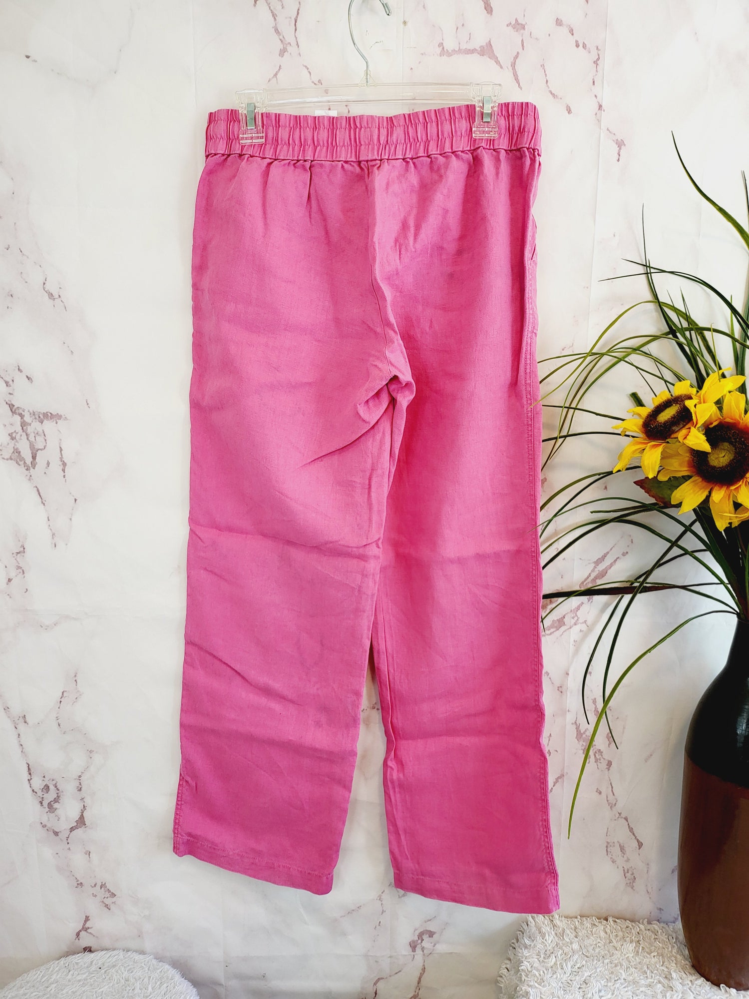 Southern Tide Elastic Waist Linen Pants - /Pink - S