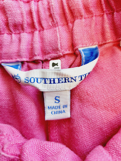 Southern Tide Elastic Waist Linen Pants - /Pink - S