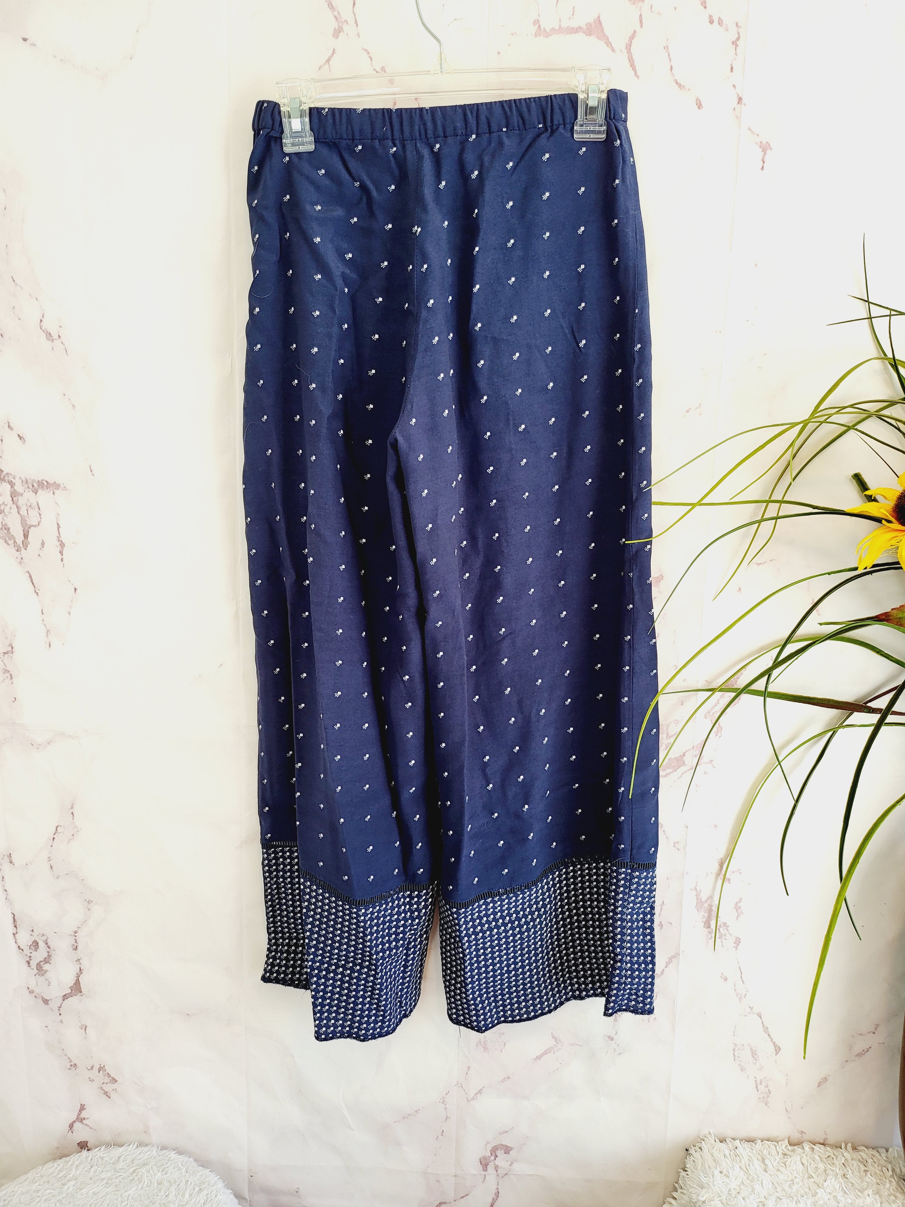 French Connection High-Rise Printed Wide Leg Culotte Pants