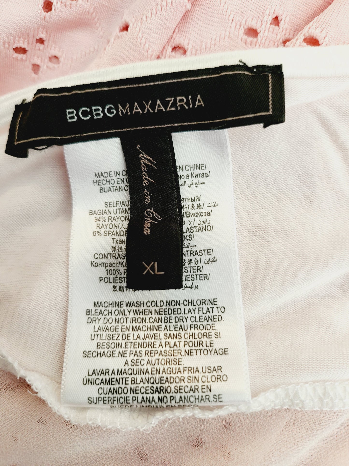 BCBGMAXAZRIA size XL ivory top