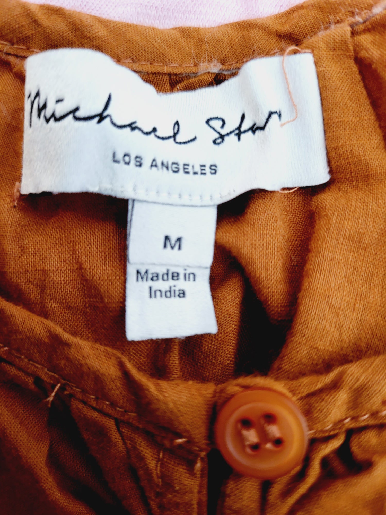 Michael Stars Alexa Balloon Sleeve Blouse - /Orange - M