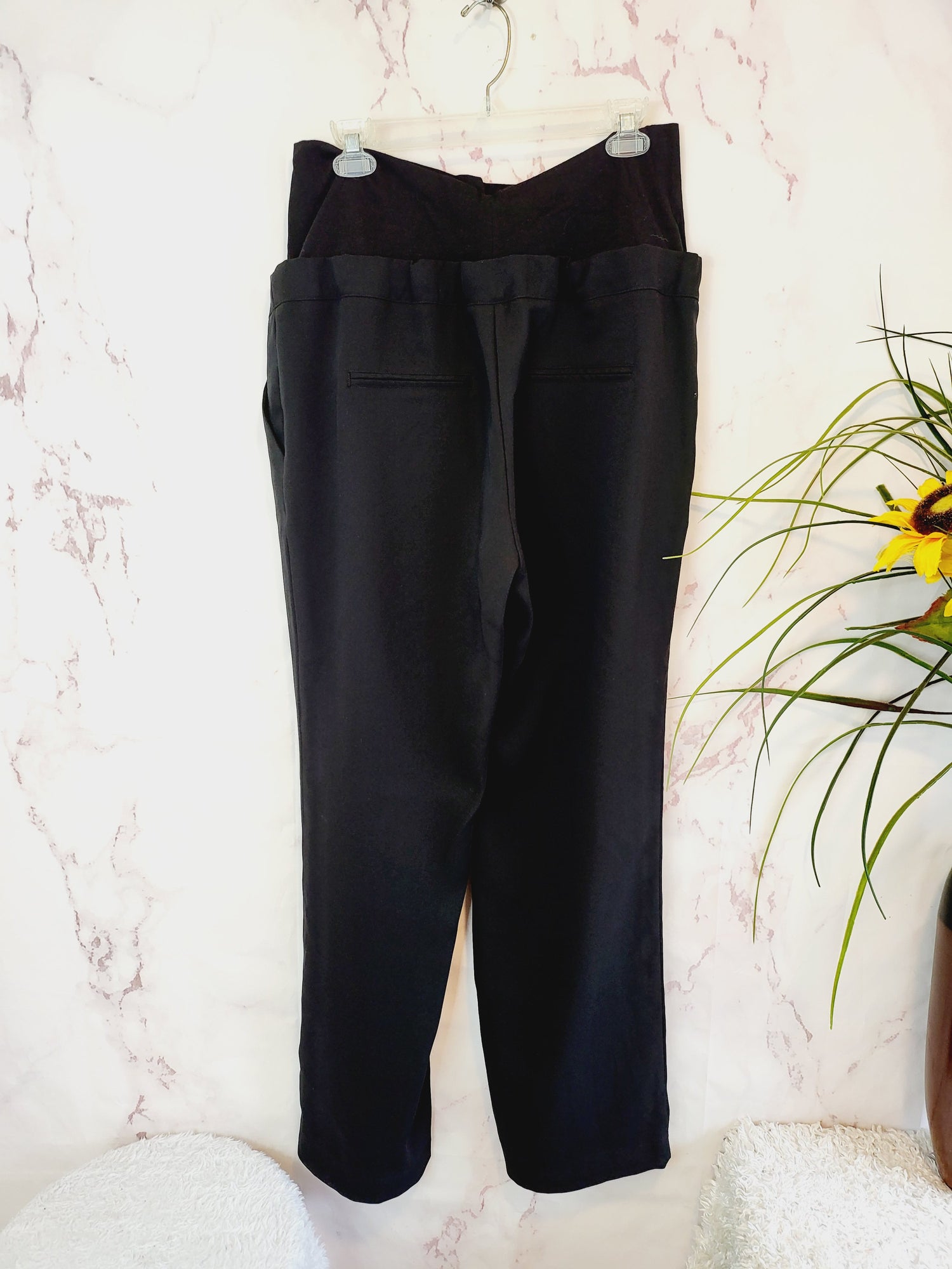 Soon Maternity Classic Straight Leg Maternity Pants - Black