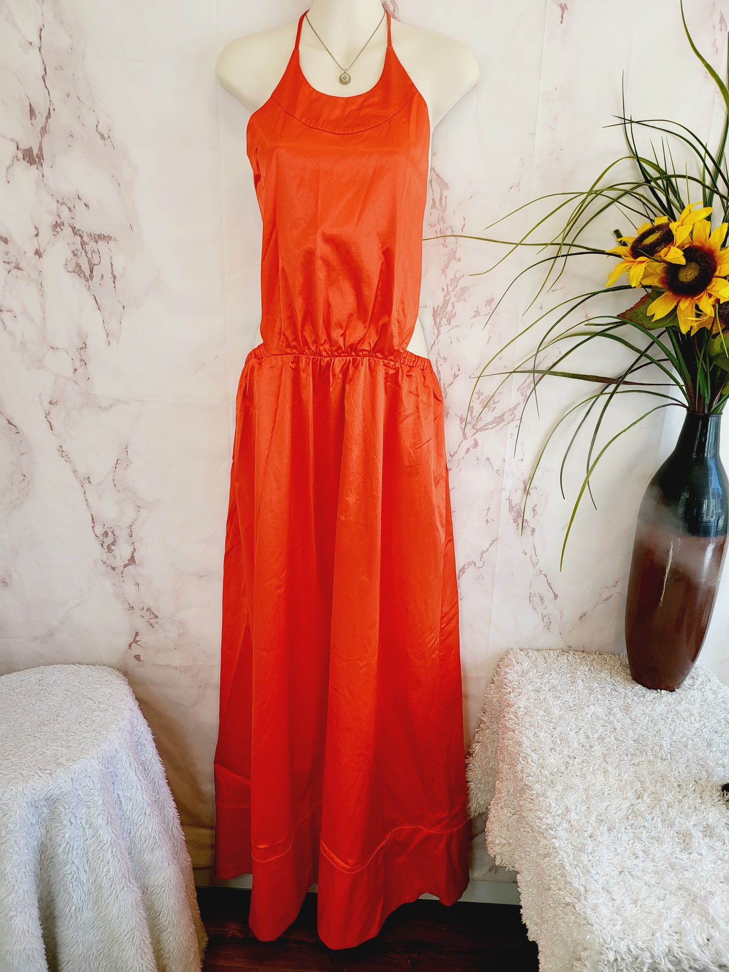 STAUD Sidney Maxi Dress - Orange