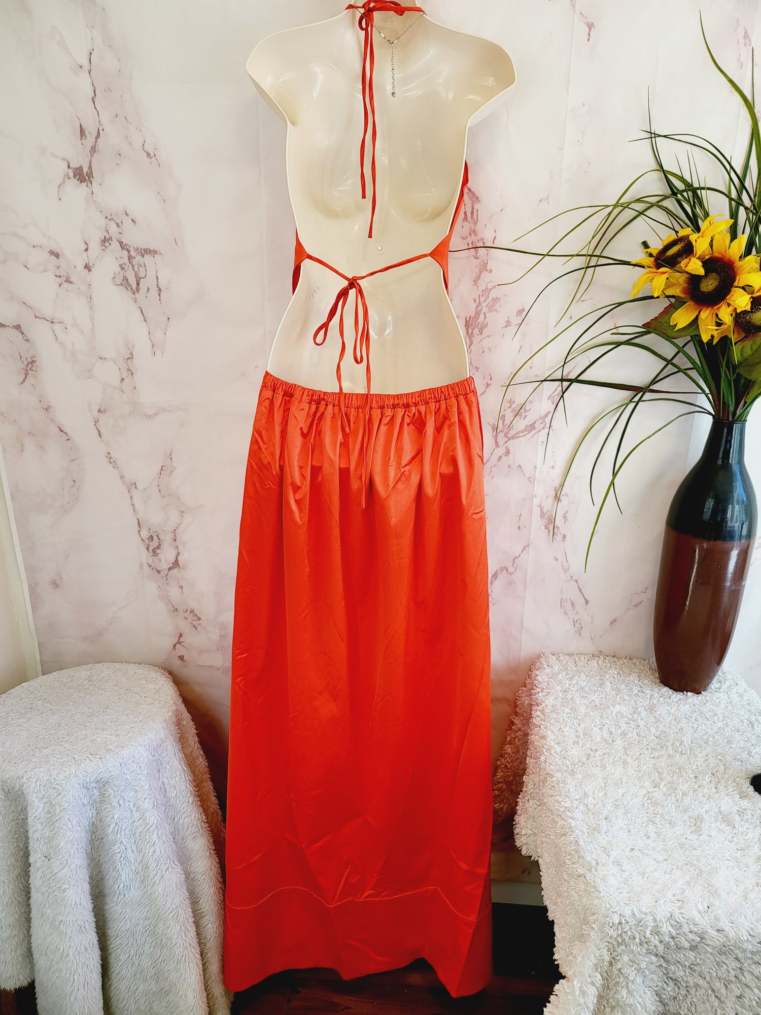 STAUD Sidney Maxi Dress - Orange