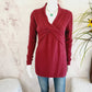 Soon Maternity Riley V-Neck Maternity Sweater - /Red