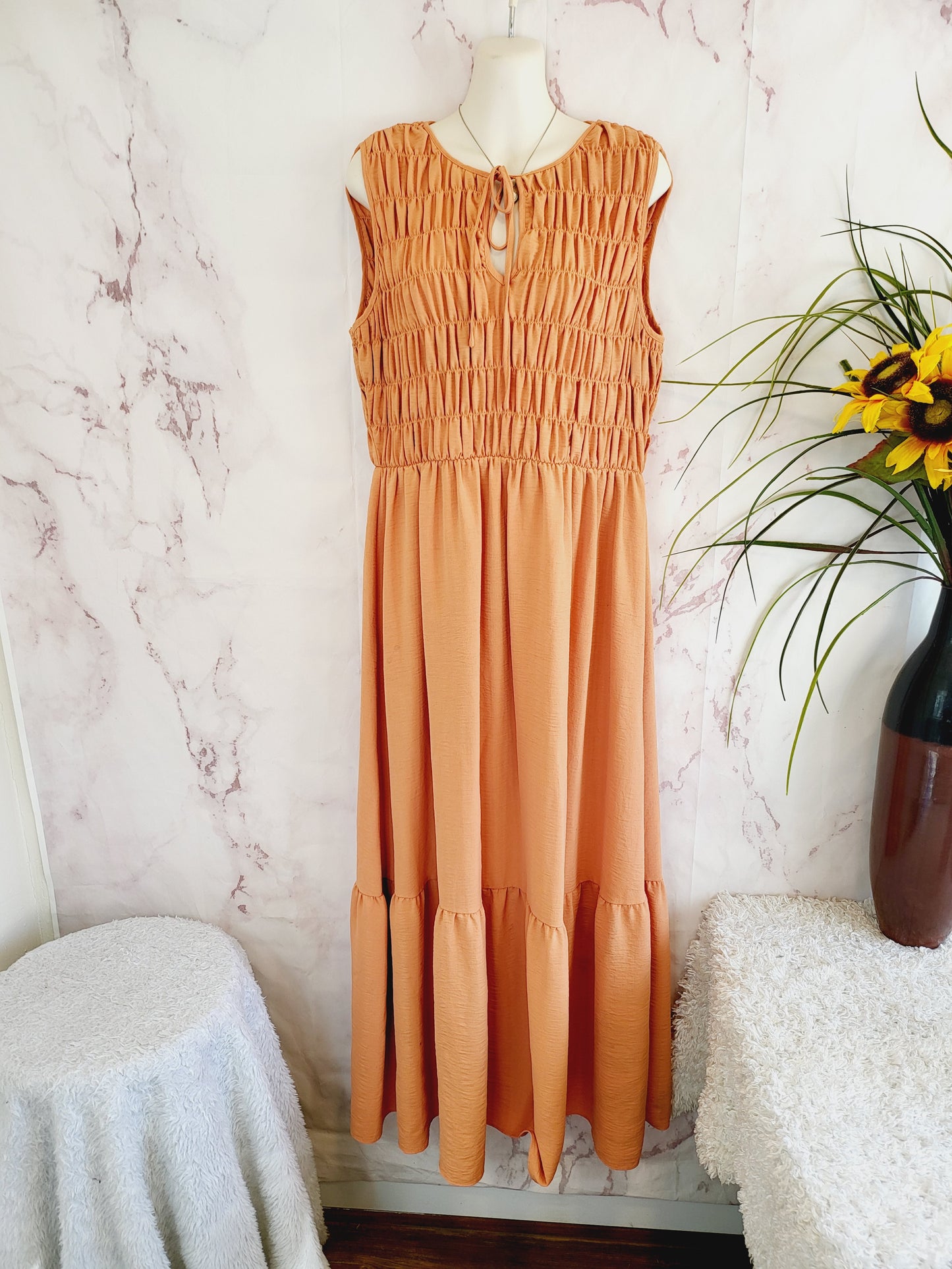 Donna Morgan Gemma Maxi Dress - Orange