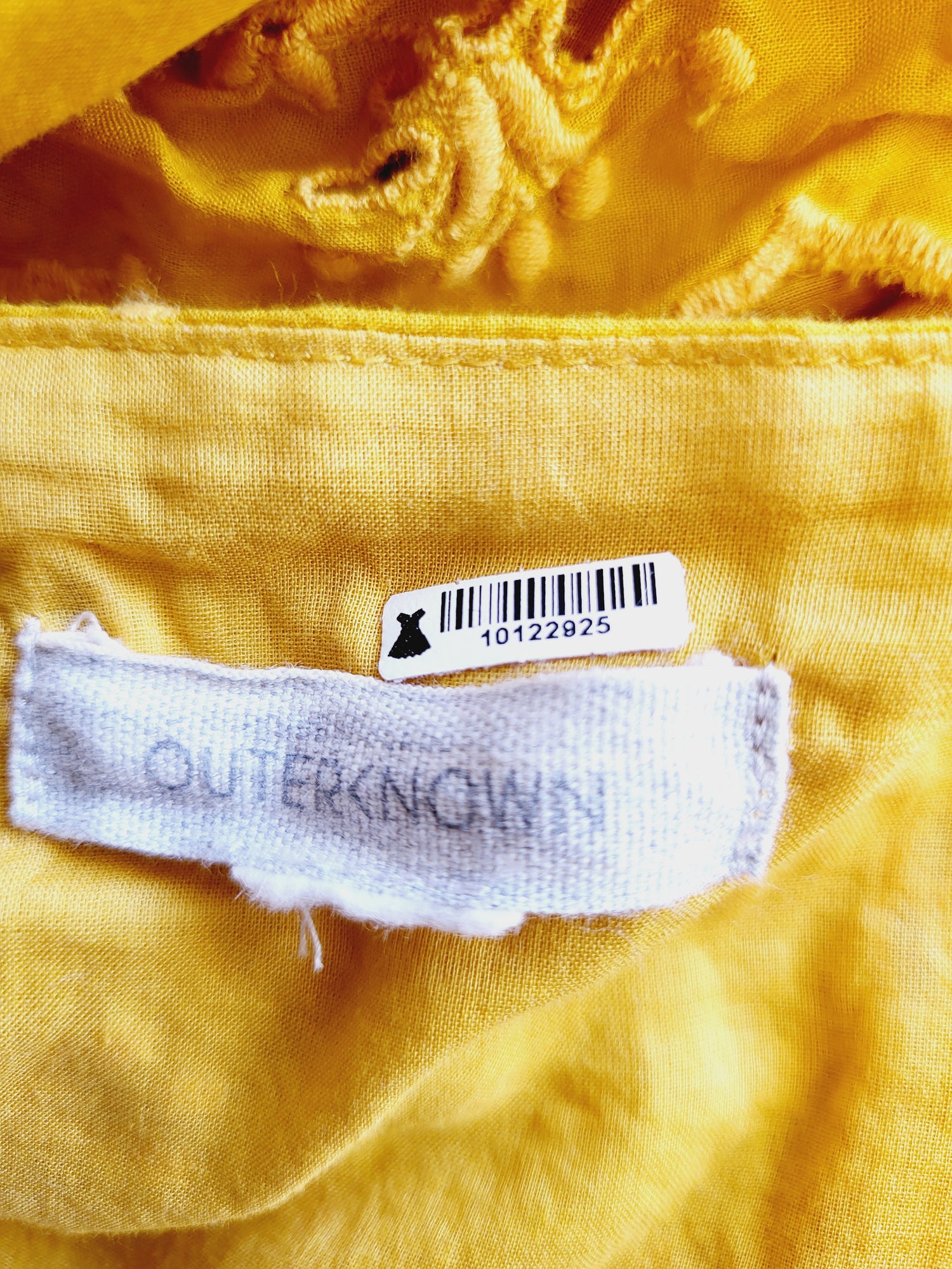 Outerknown Eyelet Kahlo Wrap Dress - Eyelet - Yellow/Golden Rod