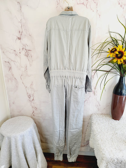 Faherty Arlie Day Button Front Jumpsuit - /Gray