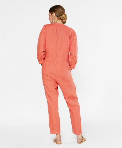 Outerknown Retrograde 3/4 Sleeve Linen Jumpsuit