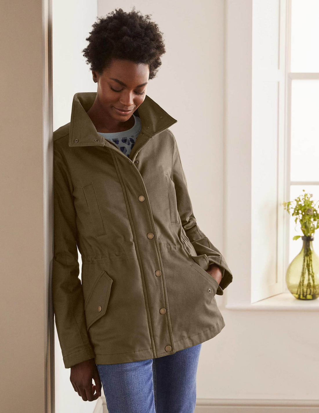 Boden Kentwell Parka Detachable Collar Coat - /Green - 8