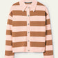 Boden Jewel Button Collared Open Cardigan - Stripes - Pink Multi/Milkshake/Camel Stripe - 10