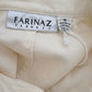 Farinaz Taghavi Long Sleeve Long Cuff Tailored Button Down Shirt- Beige- 8