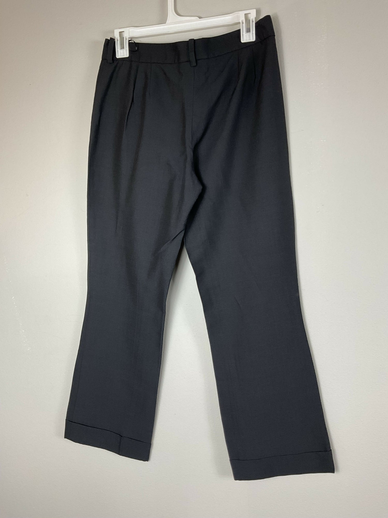 Stella McCartney Silk Cuff Wide Leg Pants - Black - 4