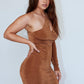 Princess Polly Brown Mesh Cut Out Mini / XS