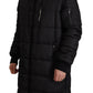 Dolce & Gabbana Elegant Black Hooded Parka Winter Jacket/IT46 | S/Black