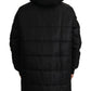 Dolce & Gabbana Elegant Black Hooded Parka Winter Jacket/IT46 | S/Black