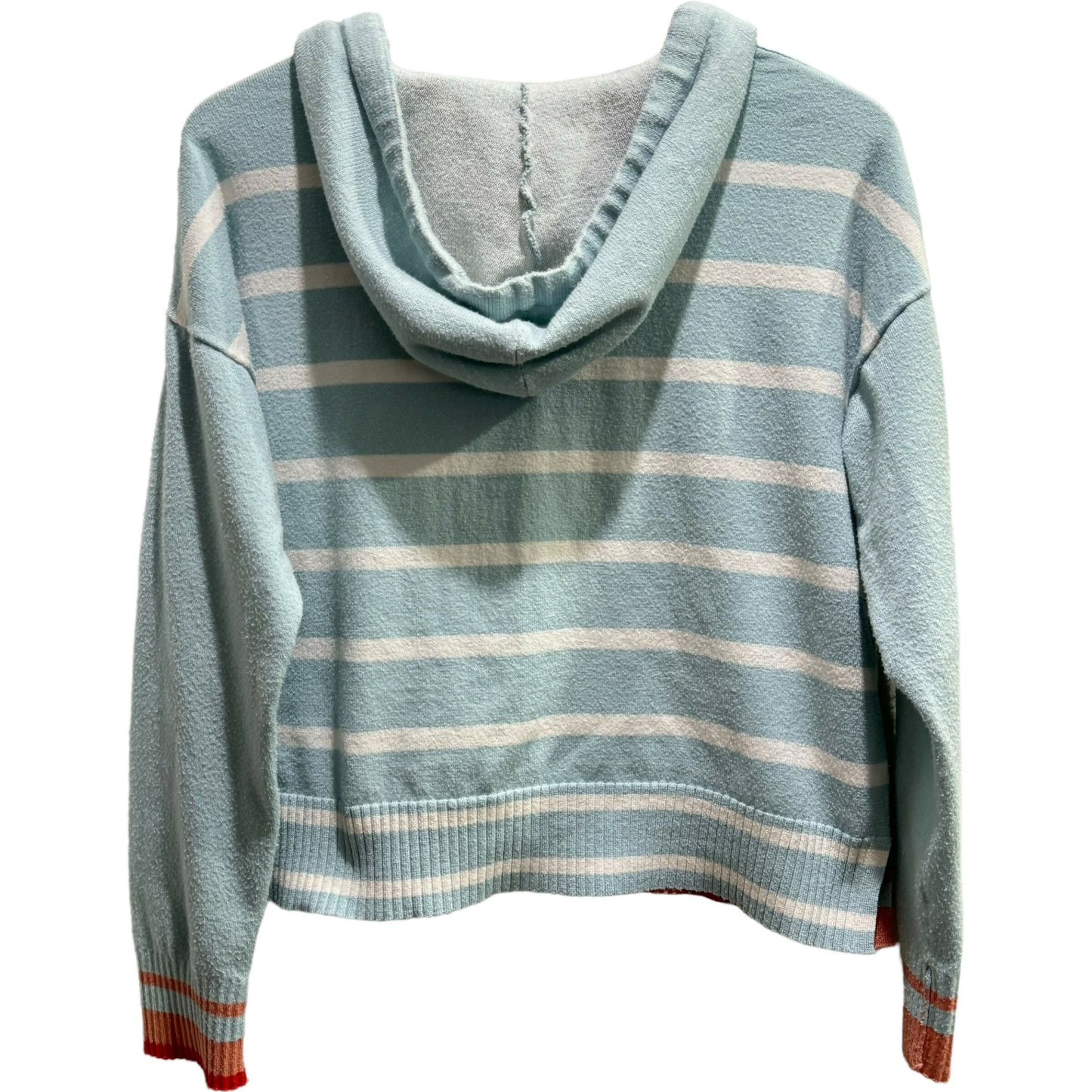 NIC+ZOE SOFT STRIPE HOODIE - Stripes - Blue Multi - L