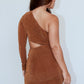 Princess Polly Brown Mesh Cut Out Mini / XS