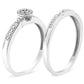 Haus of Brilliance .925 Sterling Silver Diamond Accent Frame Twist Shank Bridal Set Ring and Band (I-J Color, I3 Clarity) - Size 11