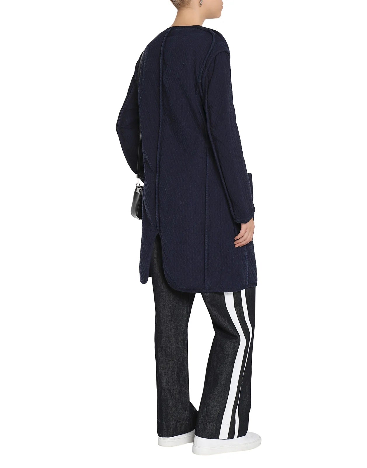 Rag &amp; Bone Quilted Self Tie Liner Coat - /Navy Size M