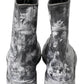 Dolce & Gabbana Chic Black Lace-Up Boots with Gray White Fade/EU43/US10/Black