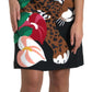 Dolce & Gabbana Elegant Jungle Motif Sheath Dress/IT50 | XXL/Black