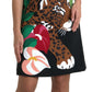 Dolce & Gabbana Elegant Jungle Motif Sheath Dress/IT50 | XXL/Black