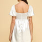 TCEC Ivory Puff Sleeve Babydoll Mini / L NWOT