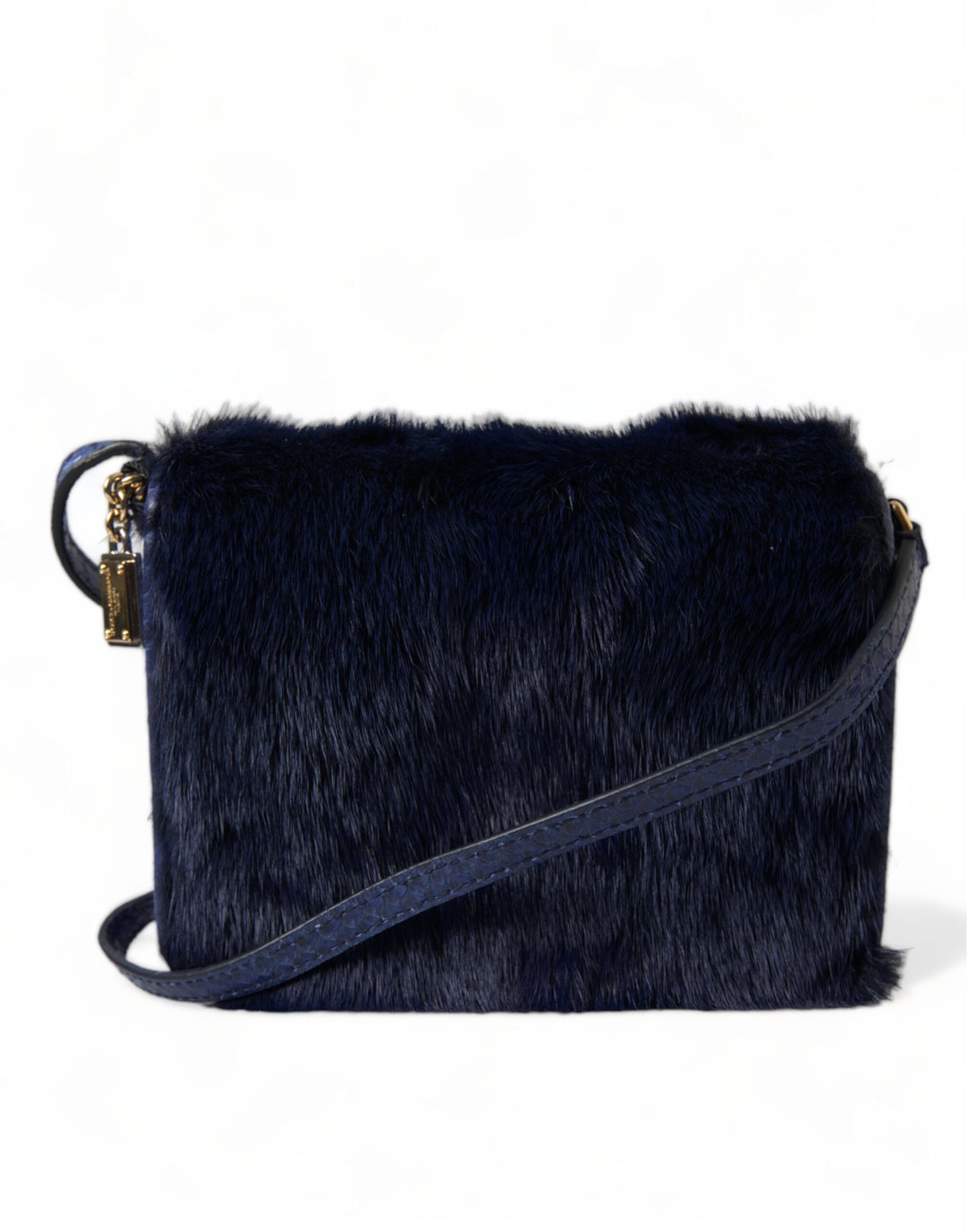 Dolce &amp; Gabbana Dolce &amp; Gabbana Exquisite Blue Mink Fur Shoulder Bag/Blue